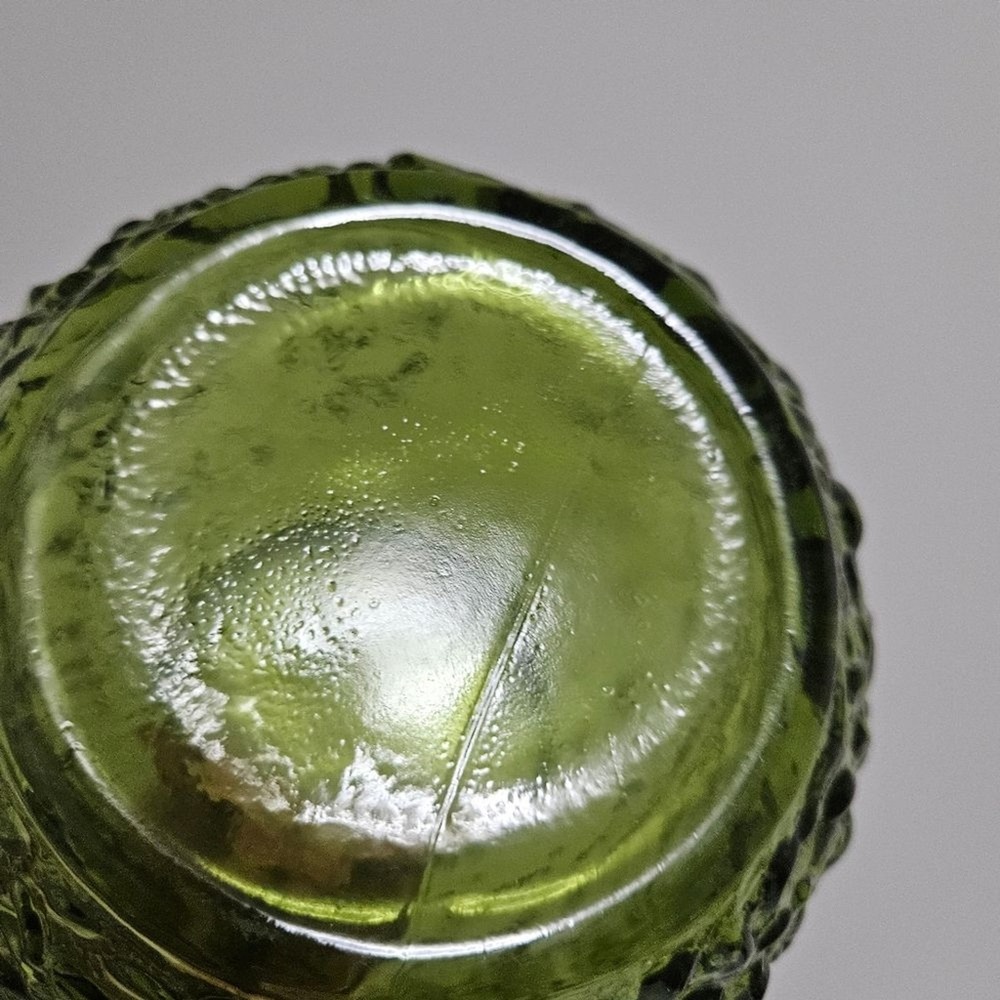 Vintage Anchor Hocking Pitcher 3 QT Glass Avocado Green Lido Milano Pattern EUC - Picture 9 of 9